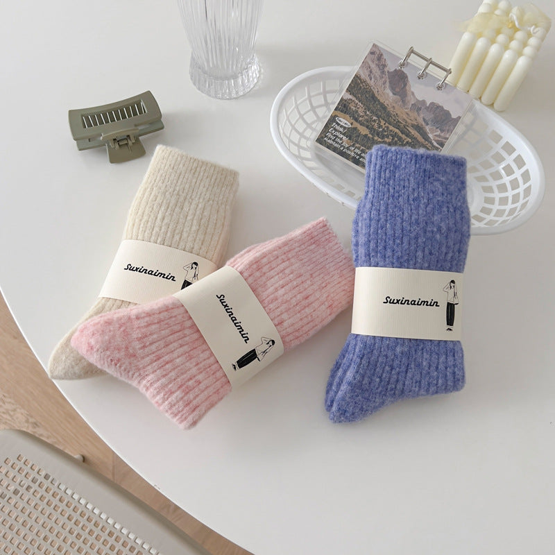 Vintage Wool Blend Mid Tube Socks