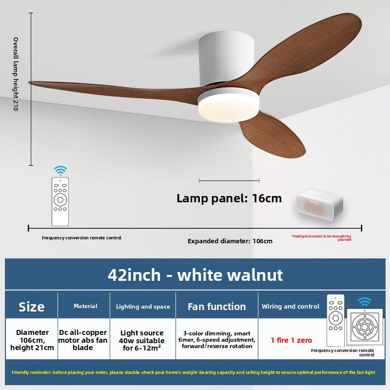Minimalist Nordic-Style Ceiling Fan Light for Dining Rooms teemdrop