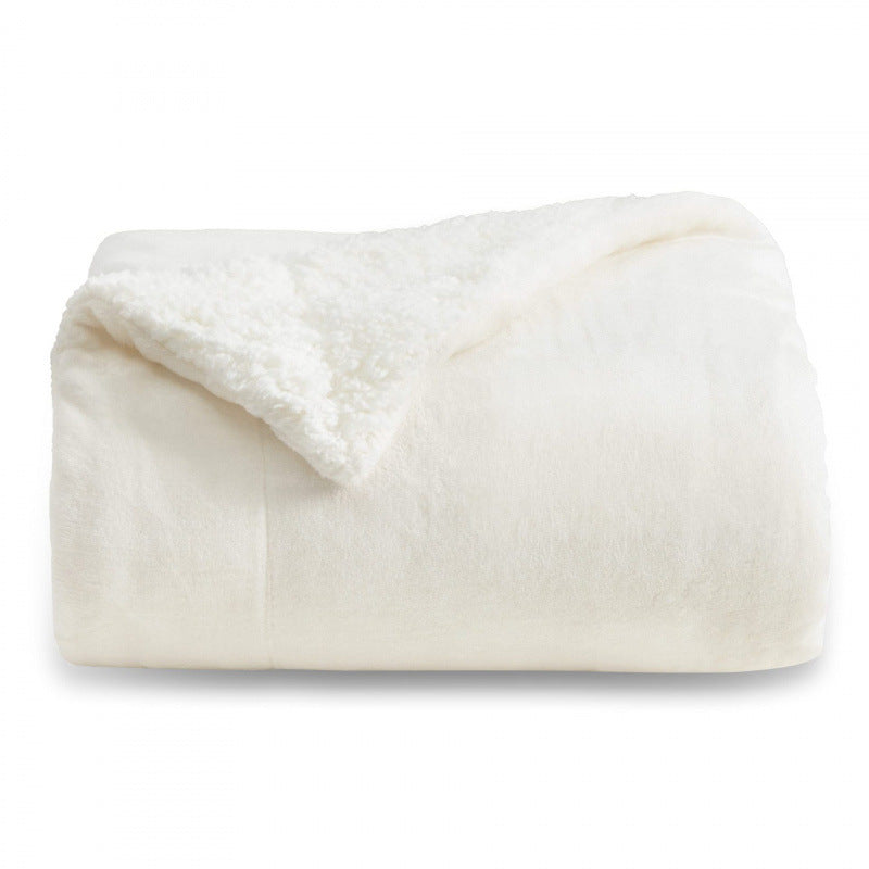 Double-Sided Warm Plush Flannel Blanket teemdrop