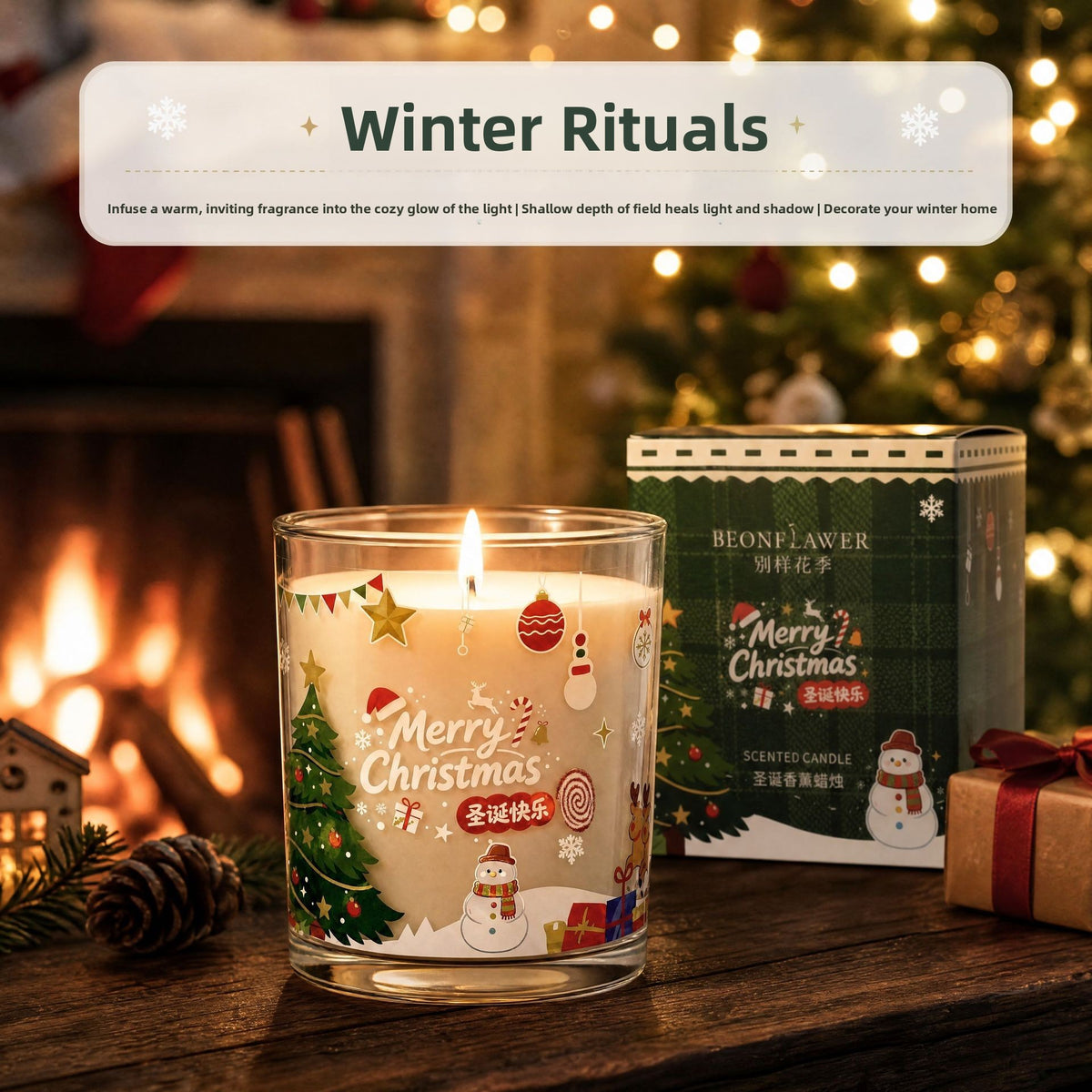 Fruit-Scented Soy Wax Aromatherapy Candle teemdrop
