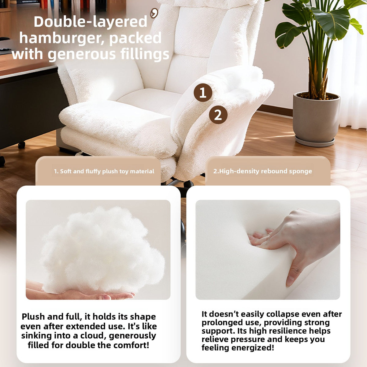 Computer Chair for Home Use, Comfortable for Long Sitting, Bedroom Leisure Chair with Backrest, Sofa Chair for College Dormitory, Lazy Sofa, Gaming Chair teemdrop