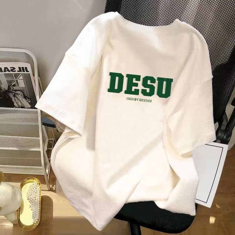 Unisex Ice Silk Short Sleeve T-Shirt Loose Fit Anime Print Summer Top teemdrop