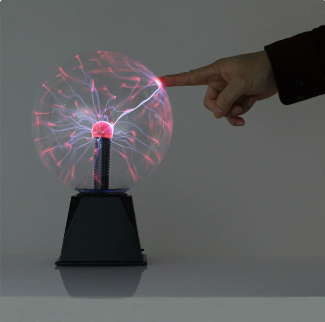 Touch-sensitive plasma ball lightning lamp