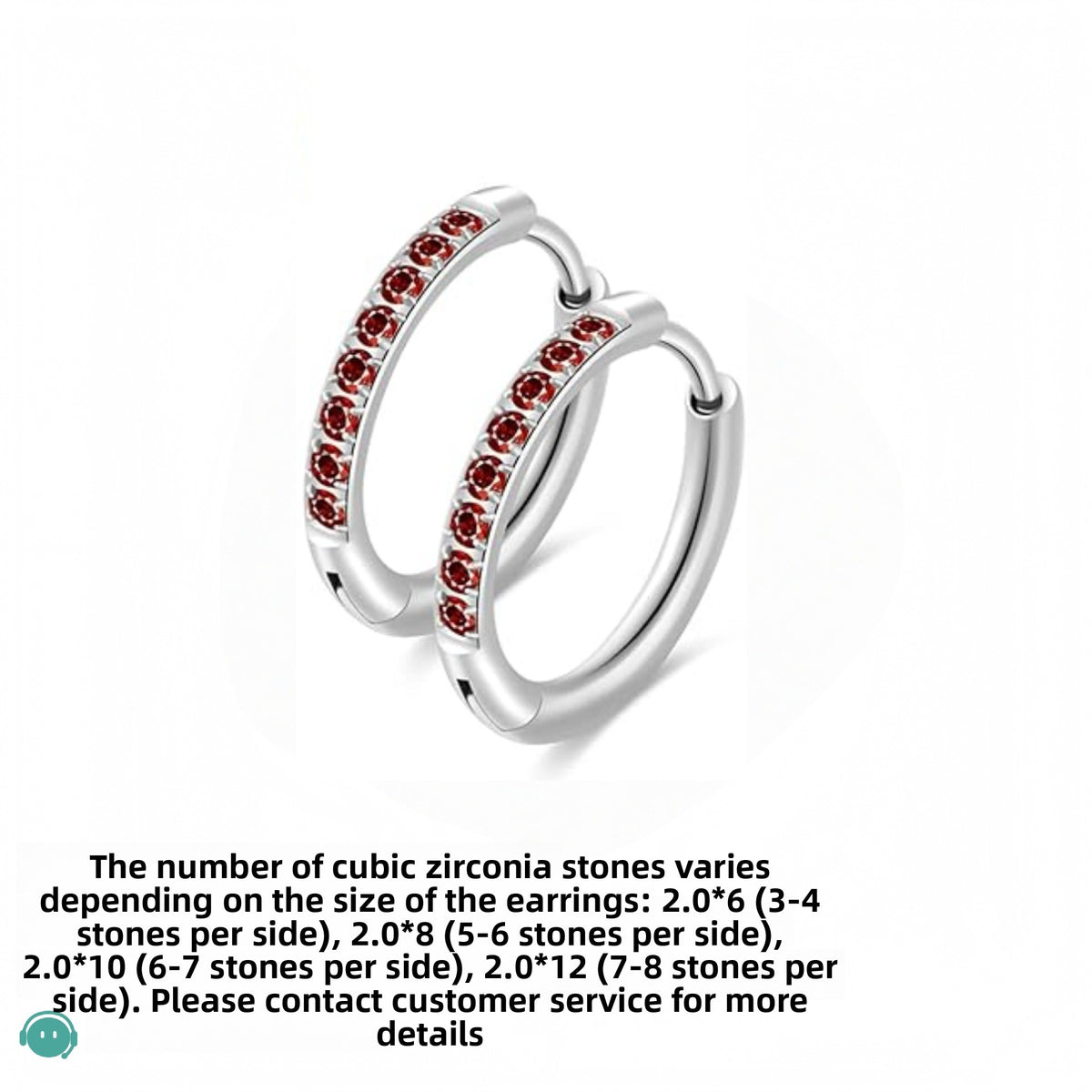 Titanium Steel Round Zircon Earrings Simple Casual Style Ear Buckles for Women teemdrop