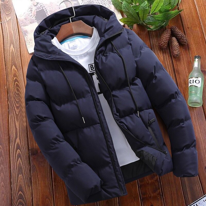 Plus-size hooded cotton coat teemdrop