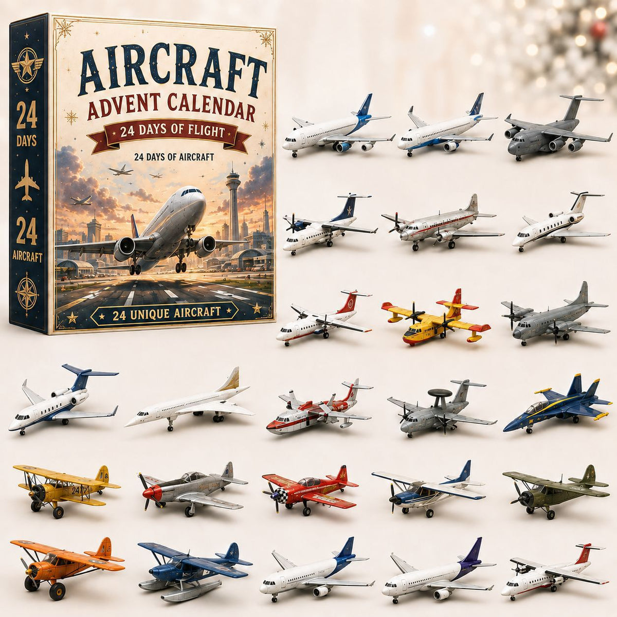 Aircraft Series Blind Box Advent Calendar Christmas Toy