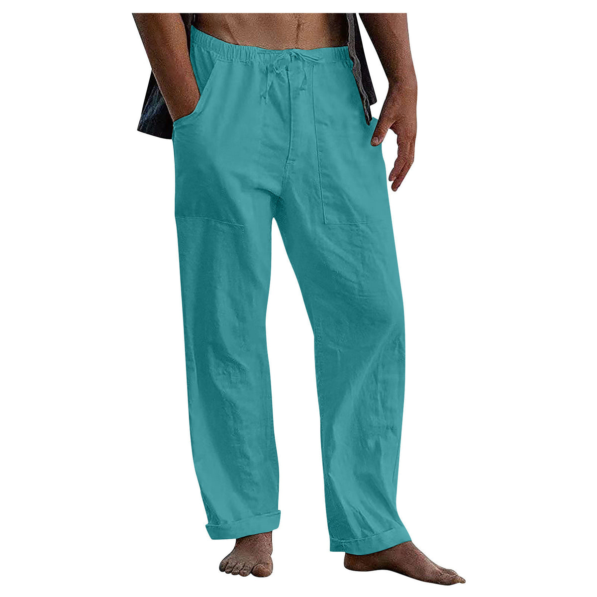 Linen Casual Pants Men's Cotton and Linen Casual Trousers
