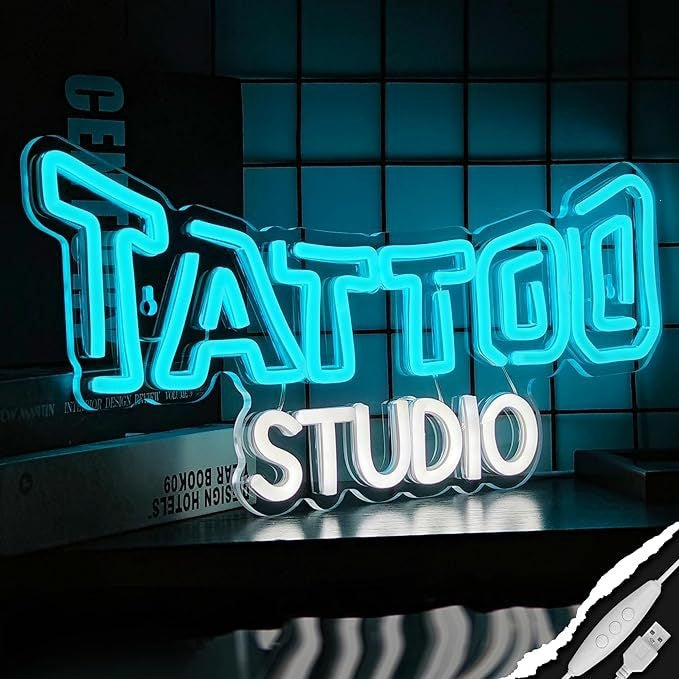 LED Acrylic Neon Light Sign Adjustable Brightness Customizable for Studio Shop Decor teemdrop