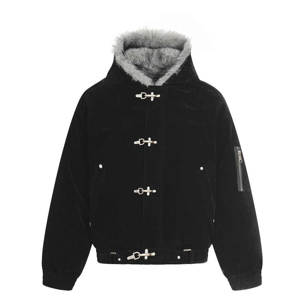 Men's cotton coat with hood teemdrop