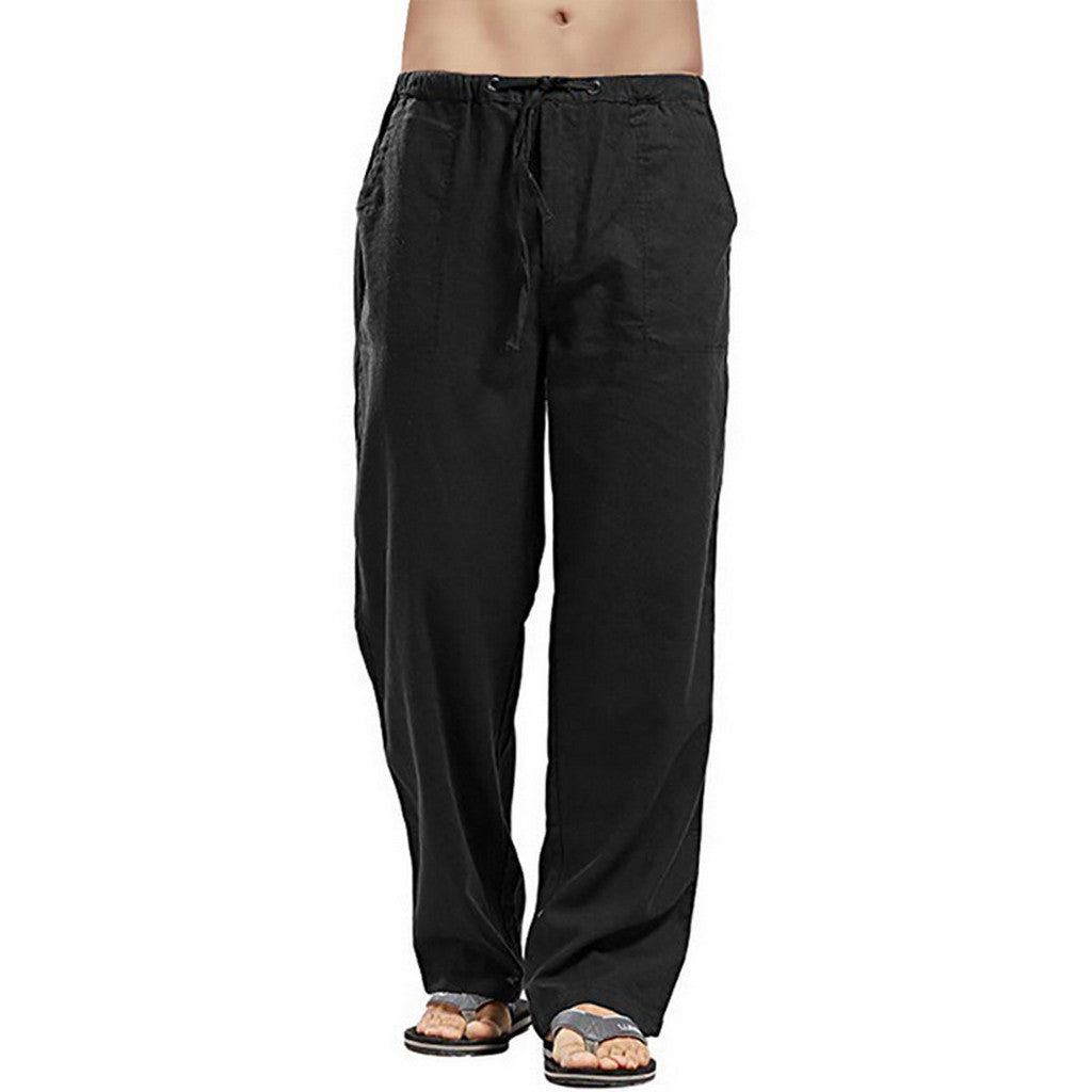 Linen Casual Pants Men's Cotton and Linen Casual Trousers