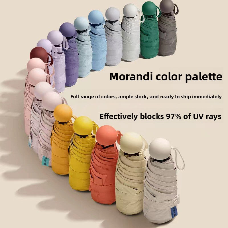 Compact Folding Umbrella with Sun Protection