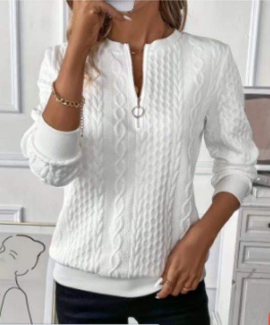 Women's Four-In-One Quilted Hooded Zipper Sweatshirt teemdrop