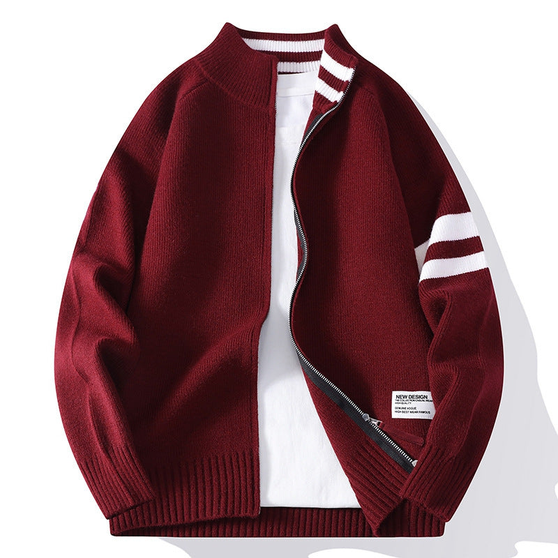 Fashionable casual sweater cardigan teemdrop