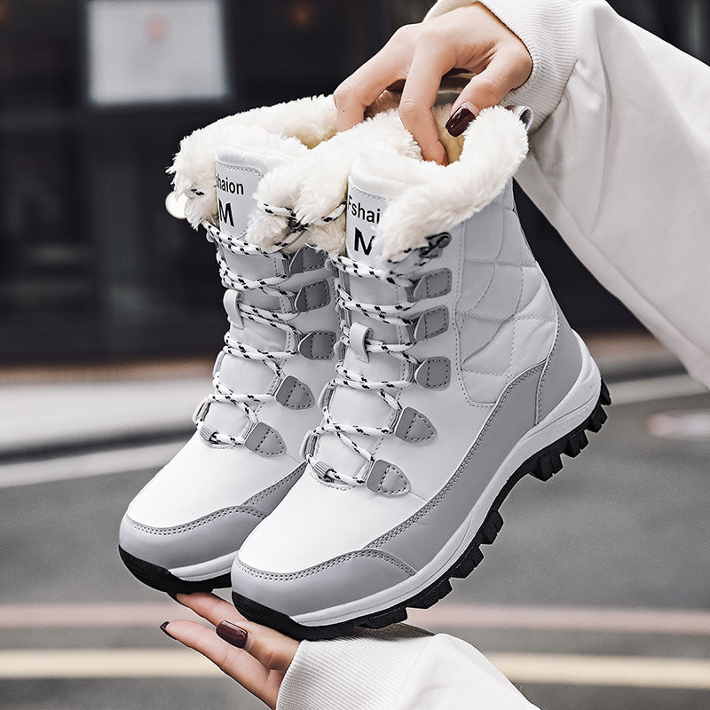 Womens Warm Fleece-Lined Winter Snow Boots
