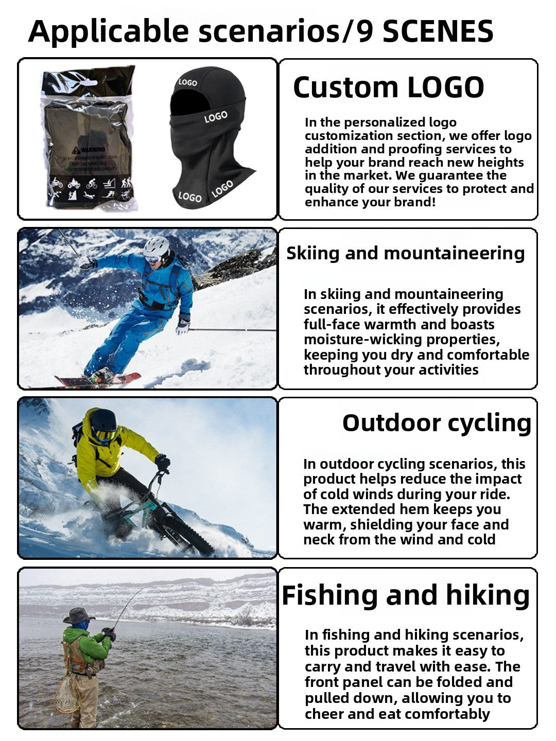 Thick-fabric insulated and windproof ski headgear for men