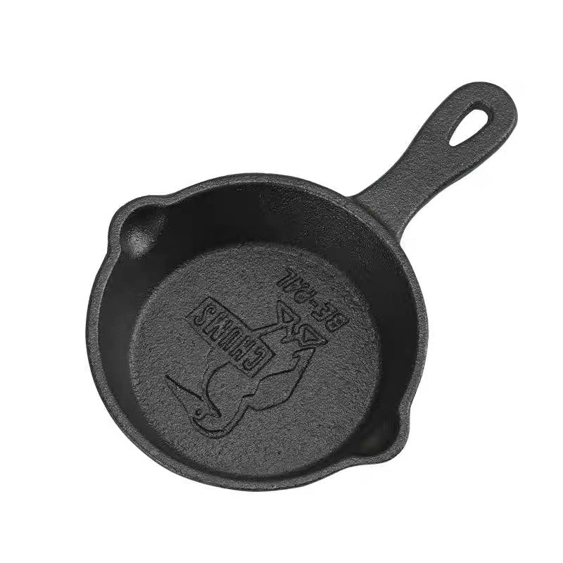 Traditional Cast Iron Flat Bottom Frying Pan teemdrop