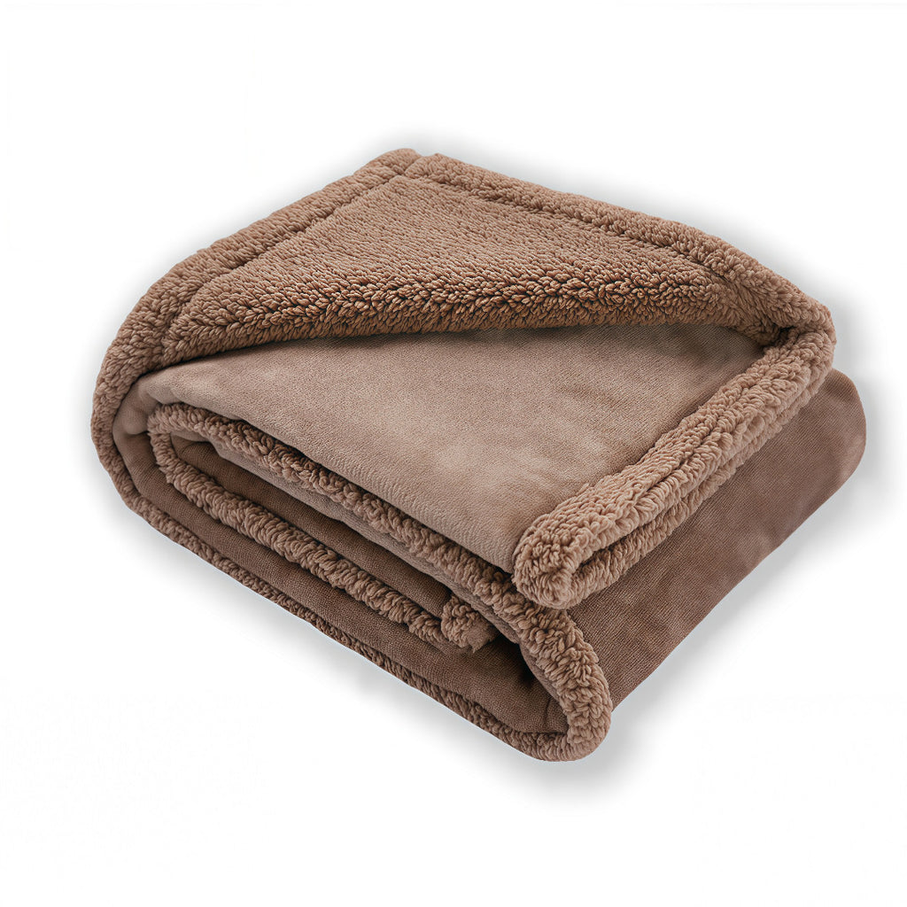 Waterproof Double-Sided Fleece Pet Blanket Machine Washable Thickened Comfort Mat teemdrop