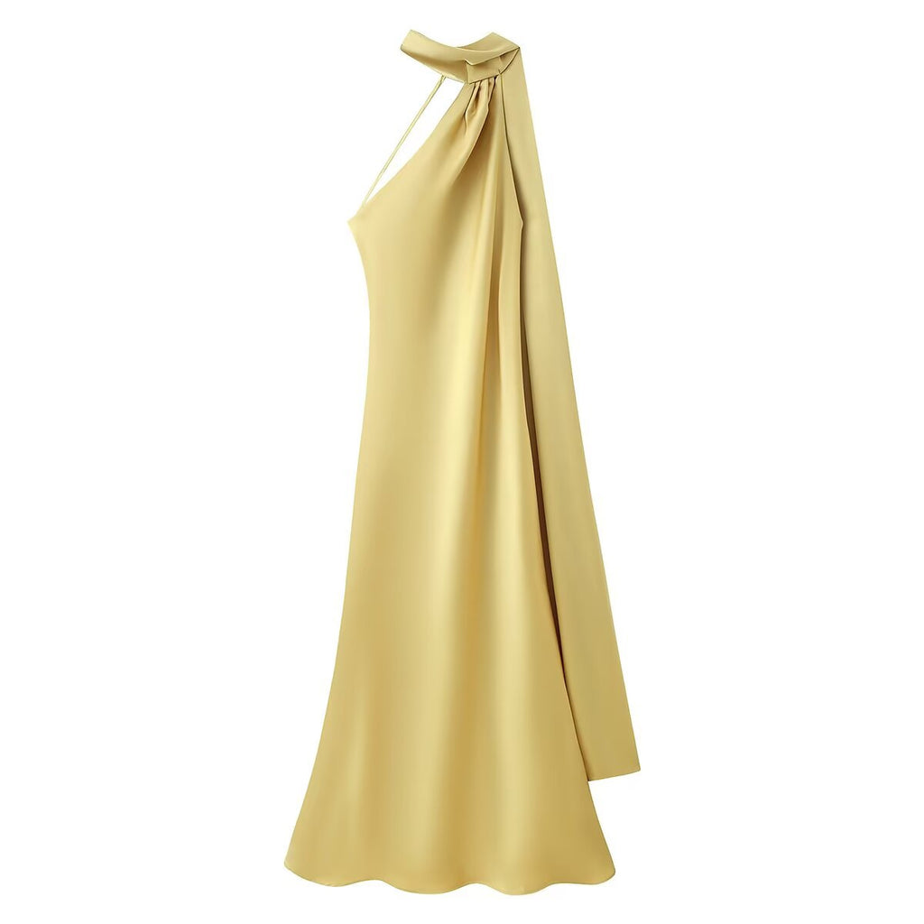 Elegant Halter Backless Slim Long Dress