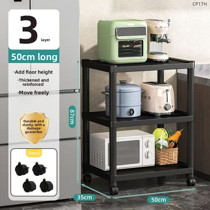 Multi-Layer Foldable Storage Rack with Wheels