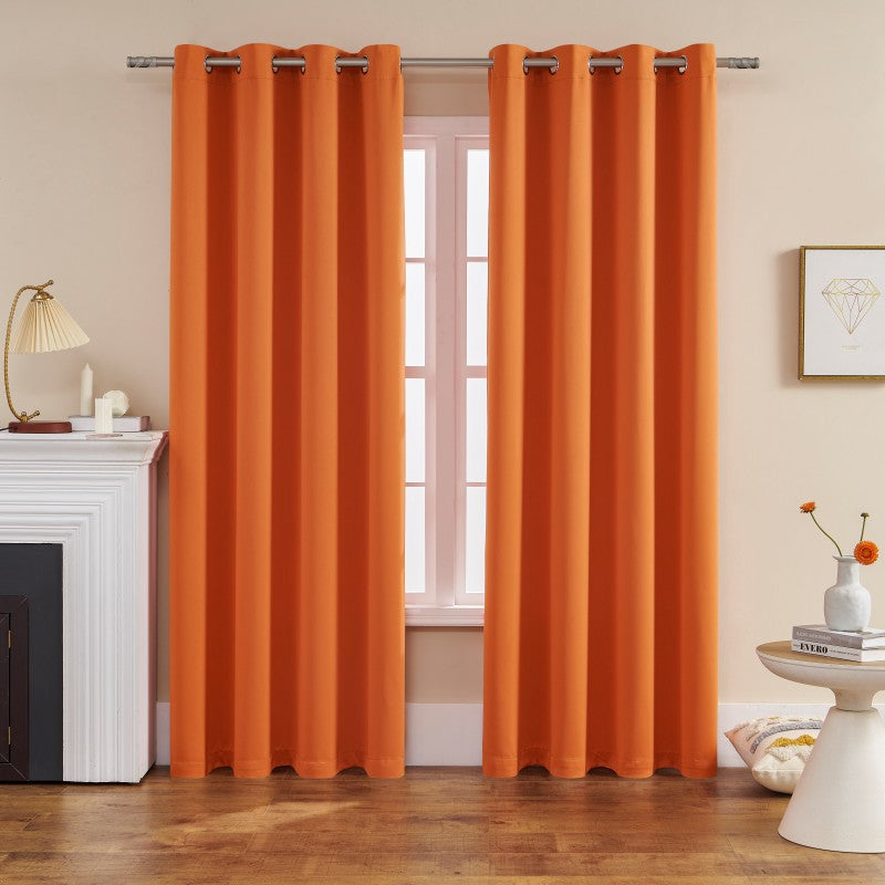 Curtain fabric in solid color with thickened design for shading and heat insulation. teemdrop