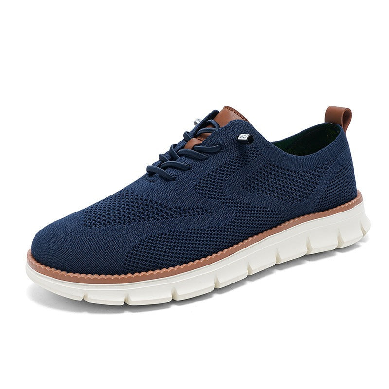 Fashionable lightweight running shoes with laces, casual sports men's shoes teemdrop