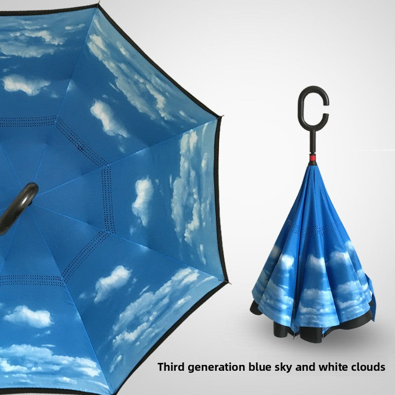 Reverse double-layer umbrella