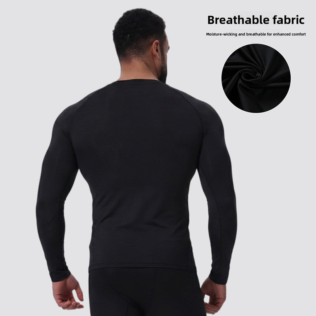 Men's Quick-Dry Long Sleeve Compression Shirt for Running and Fitness teemdrop