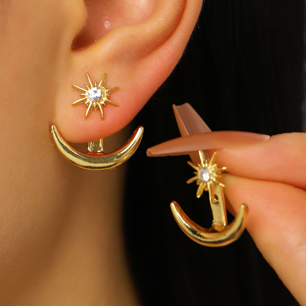 Sun and moon earrings
