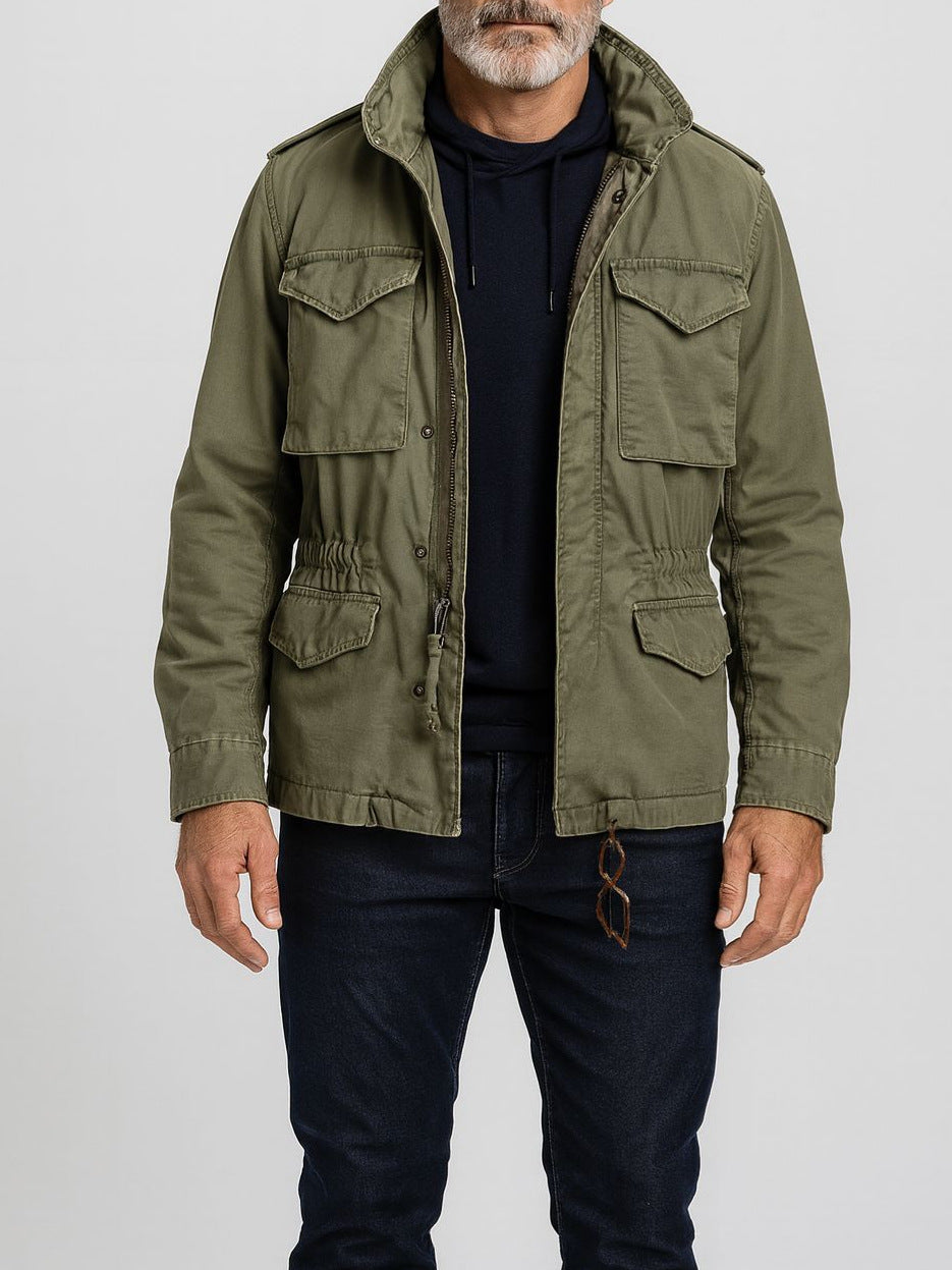 Men's Casual Multi-Pocket Long-Sleeve Jacket teemdrop
