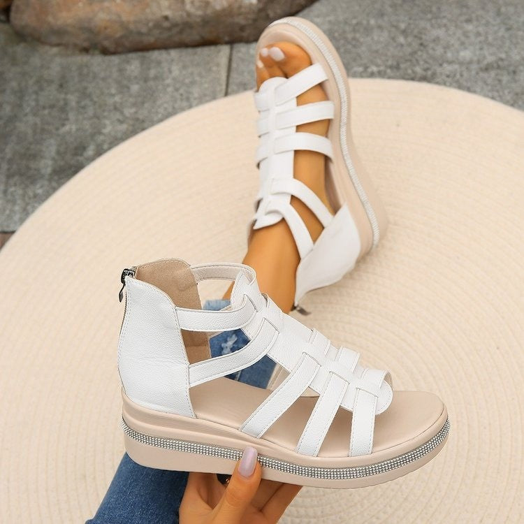 Women Hollow Roman Sandals teemdrop