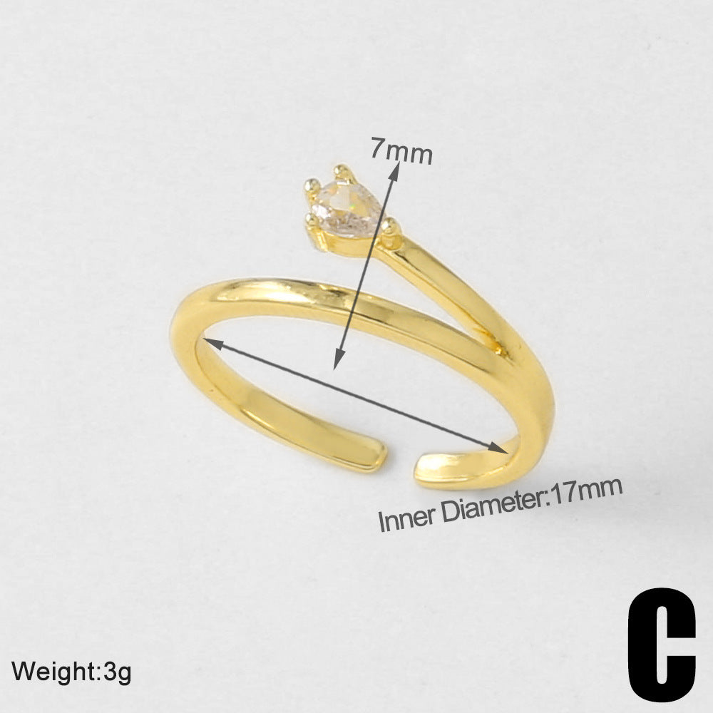 Vintage Copper Gold Plated Adjustable Ring