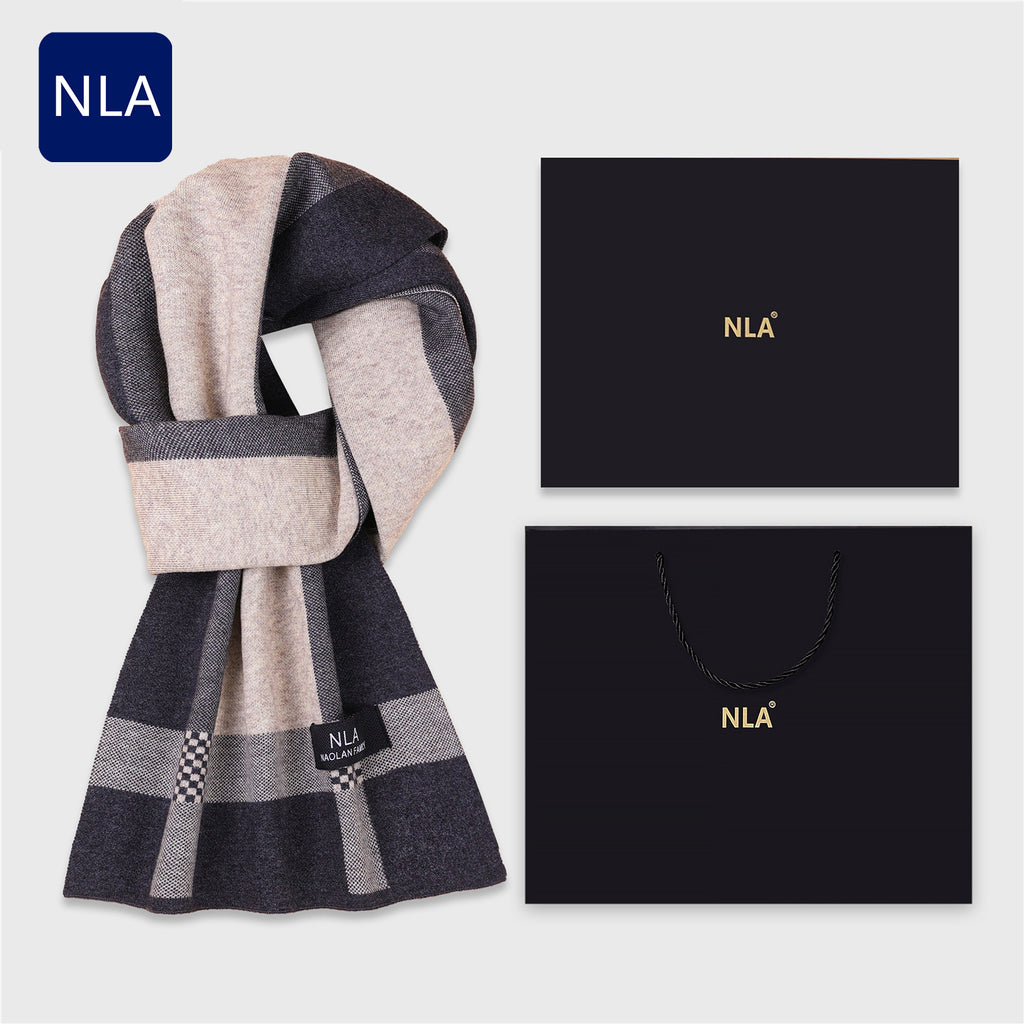 Men's Wool Scarf Men's Winter Warm Knitted Scarf teemdrop