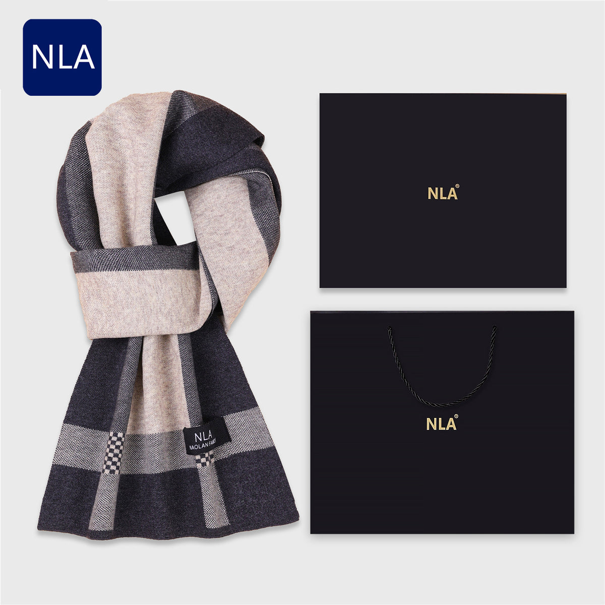 Men's Wool Scarf Men's Winter Warm Knitted Scarf teemdrop