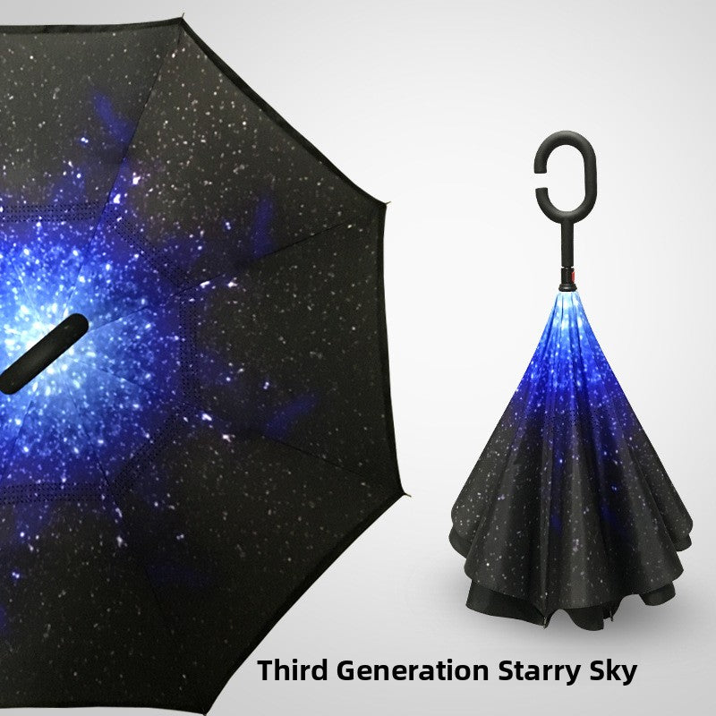 Reverse double-layer umbrella