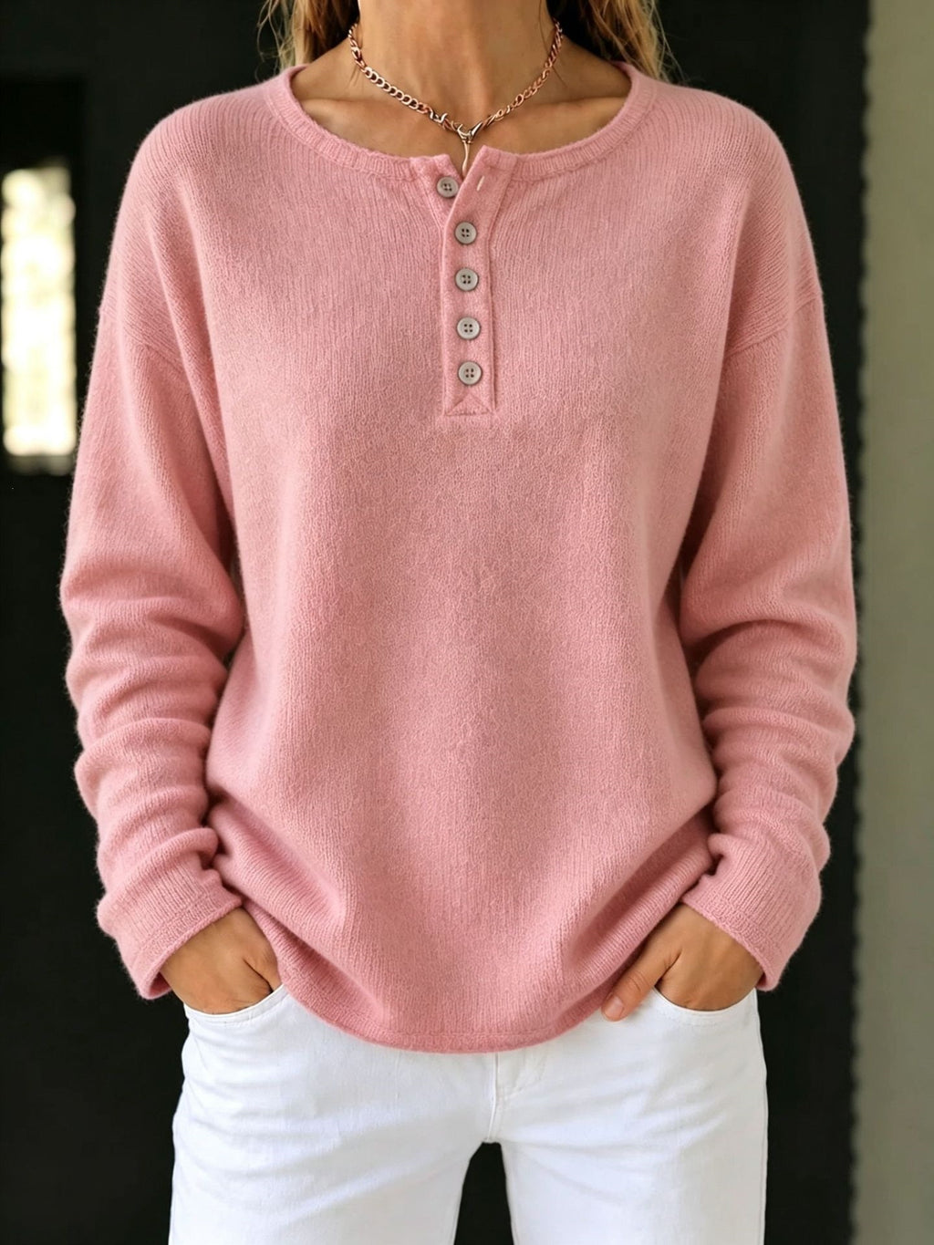 Women's Solid Color Button-Up Knit Cardigan Long Sleeve Casual Outerwear Coat teemdrop