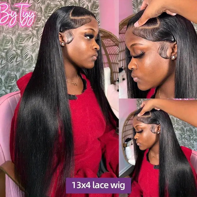 Middle Parted Long Straight Lace Front Wig teemdrop