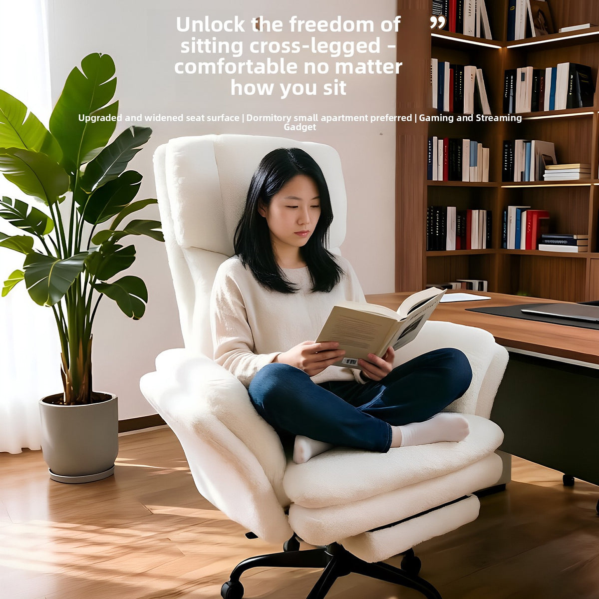 Computer Chair for Home Use, Comfortable for Long Sitting, Bedroom Leisure Chair with Backrest, Sofa Chair for College Dormitory, Lazy Sofa, Gaming Chair teemdrop
