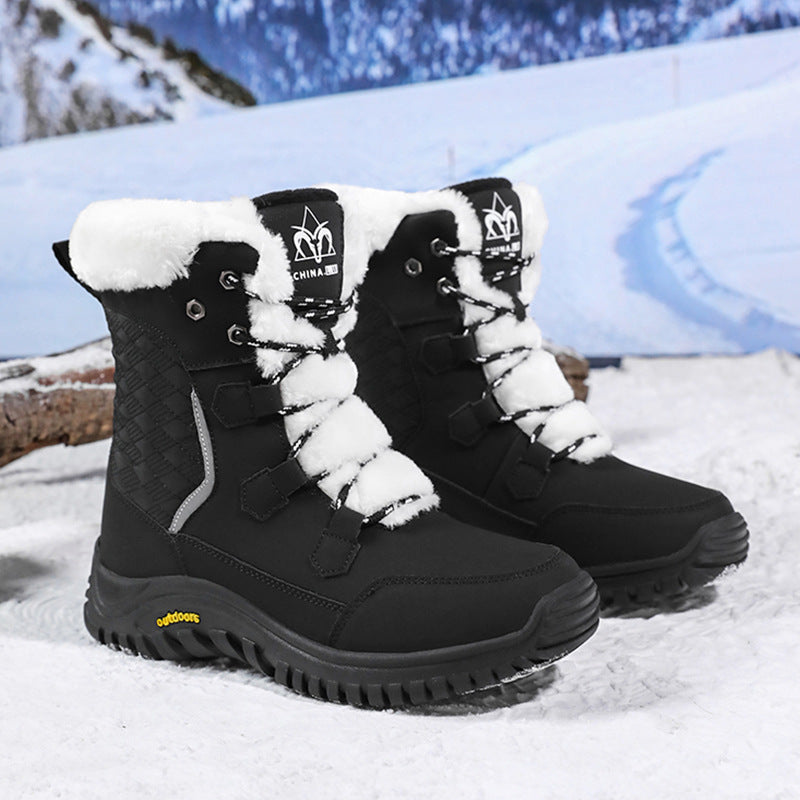 Womens Waterproof Snow Boots Winter Warm Plush Lined