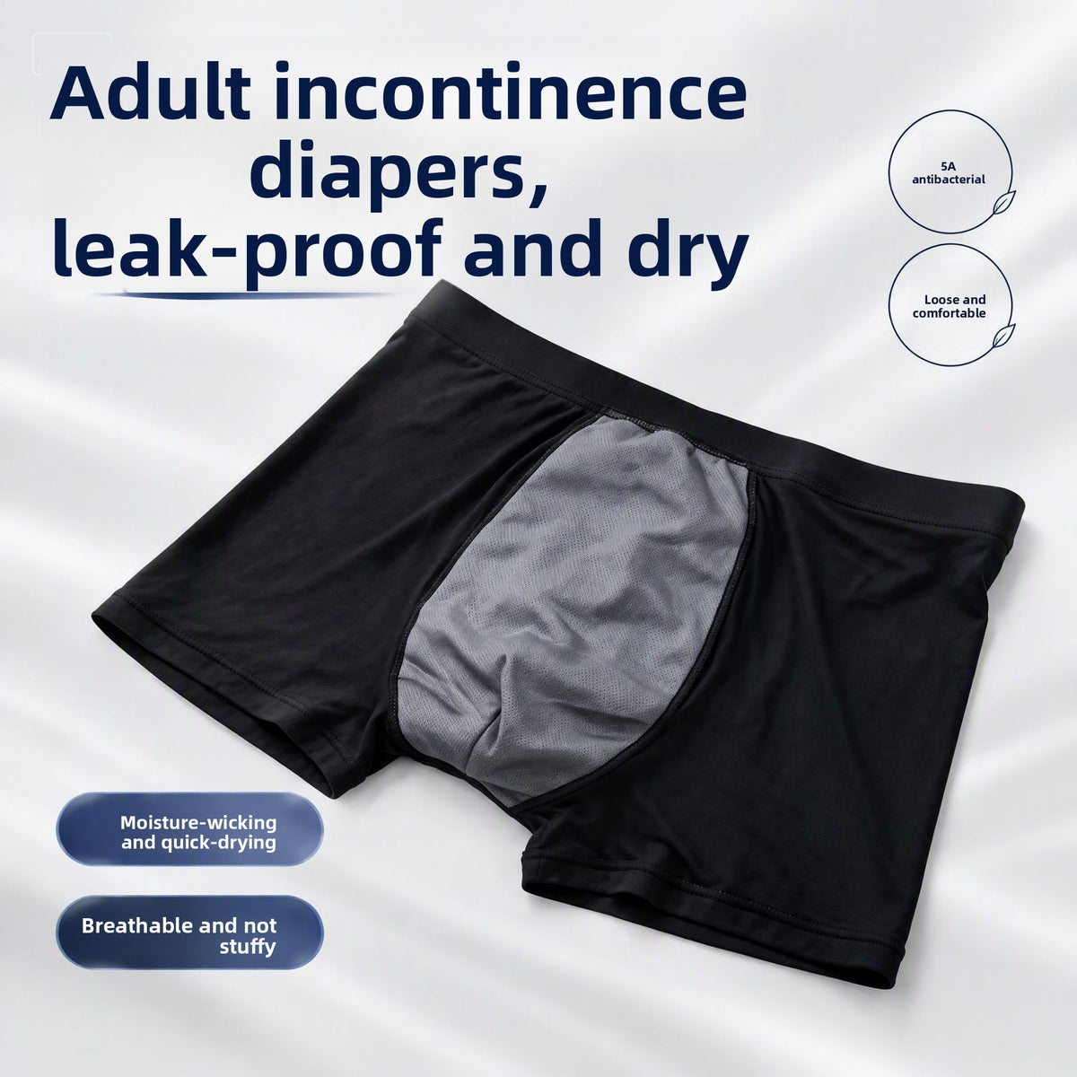 Incontinence Boxer Briefs for Men