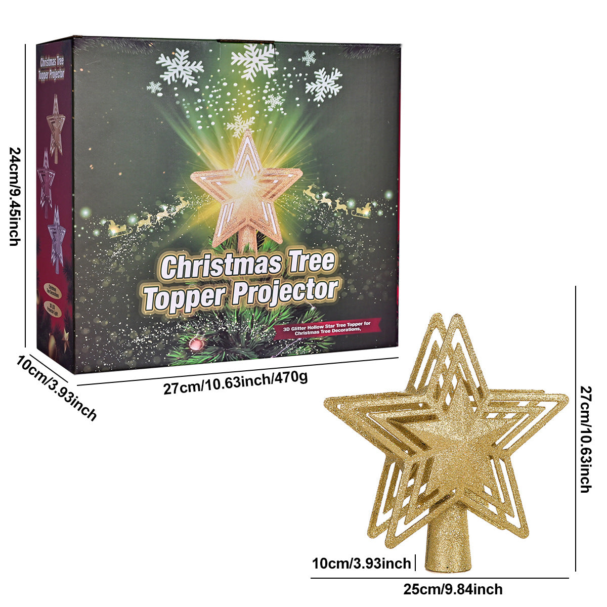 Christmas Tree Star Topper Decoration