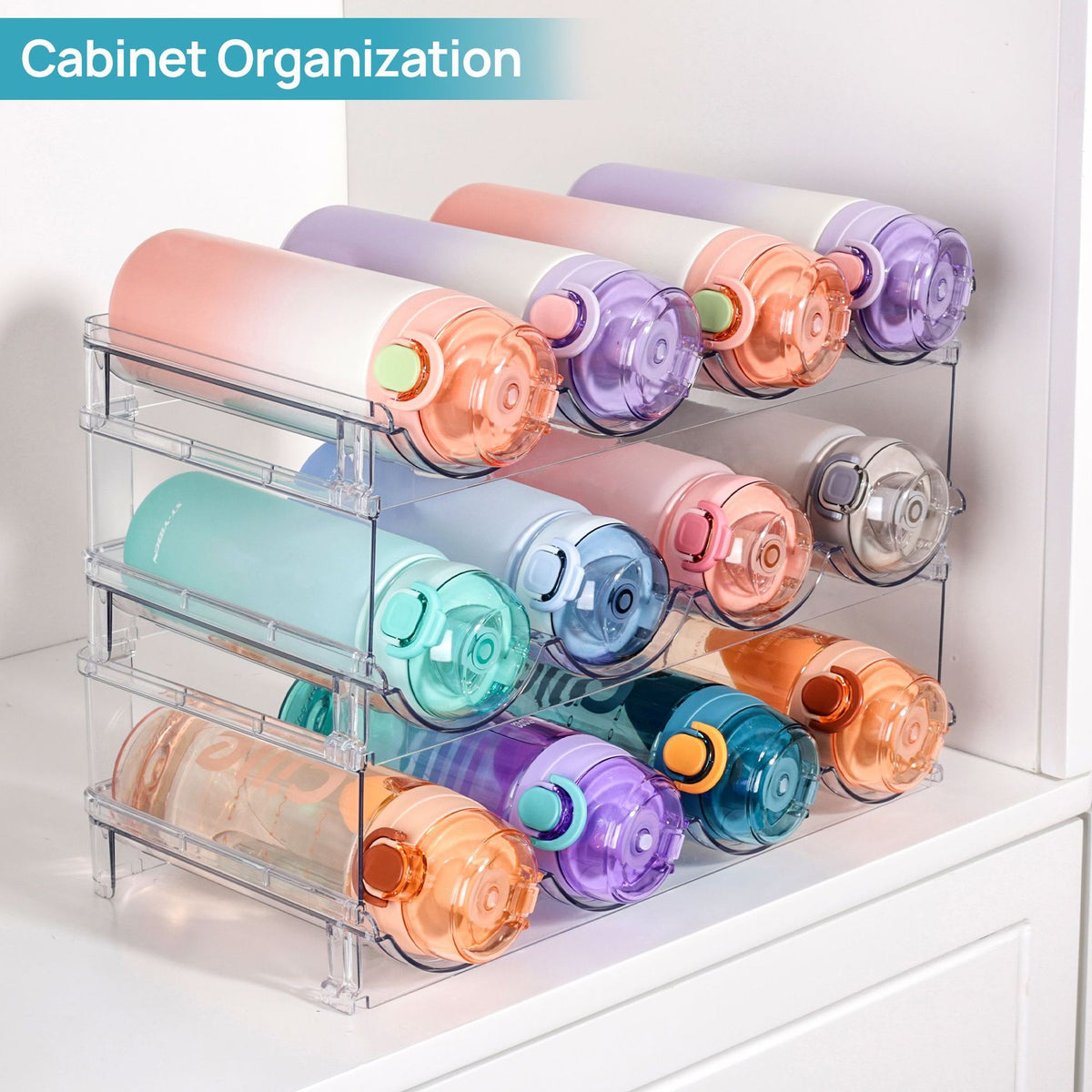 Refrigerator Drink Holder Stackable Organizer Rack