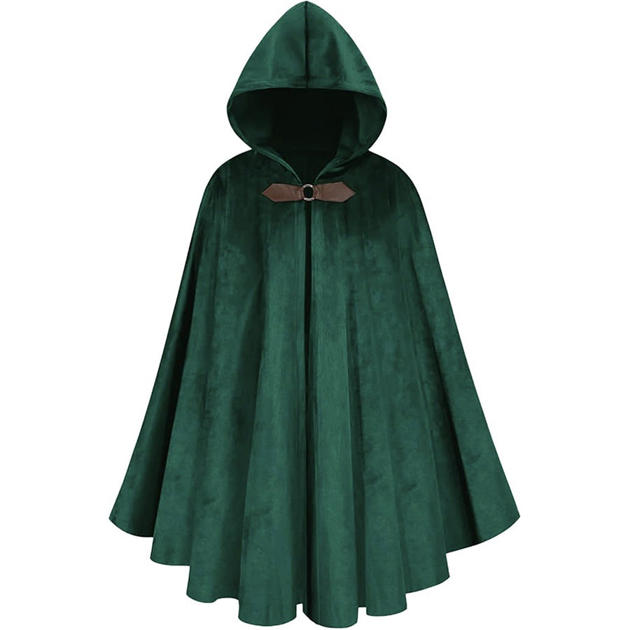 Double-Sided Wearable Polyester Hooded Cape for Halloween and Christmas Costume