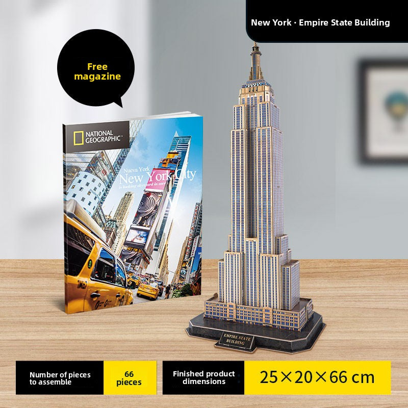3D Paper Puzzle National Geographic World Architecture Model for Kids