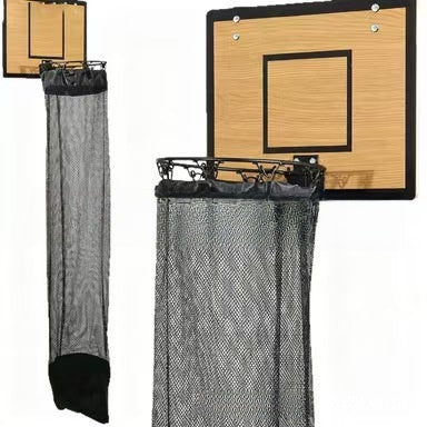 Wall-Mounted Wooden Basketball Hoop