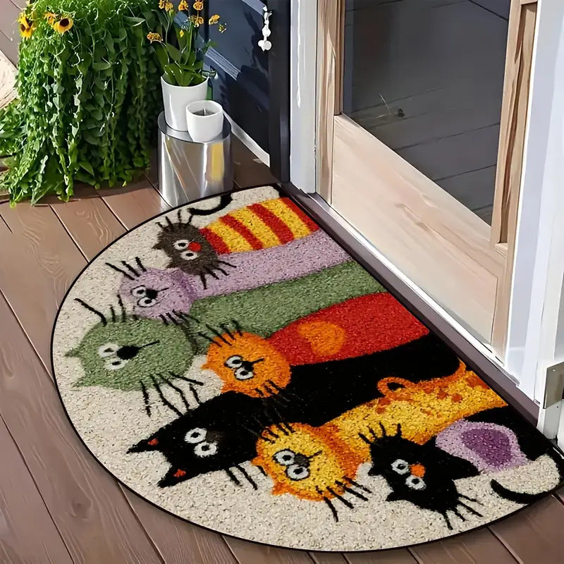 3D Vision Semi-Circular Floor Mat
