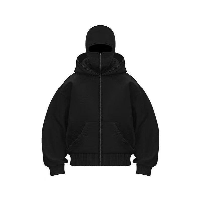 Men's Double Hood Fleece Lined Pullover Sweatshirt Loose Fit Long Sleeve