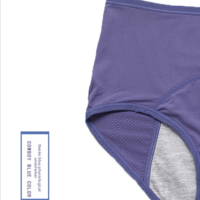 Ice Silk Women Leak Proof Menstrual Underwear Mid Waist Sanitary Panties