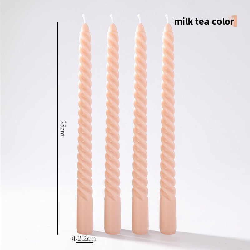 Vintage spiral long rod candle teemdrop