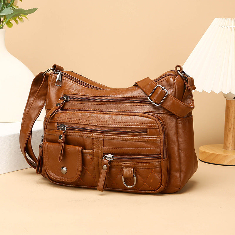 Soft PU Leather Casual Women's Single Shoulder Bag teemdrop