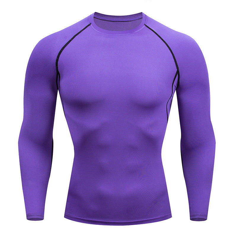 Mens Tight-Fit Long Sleeve Swimsuit Bodysuit